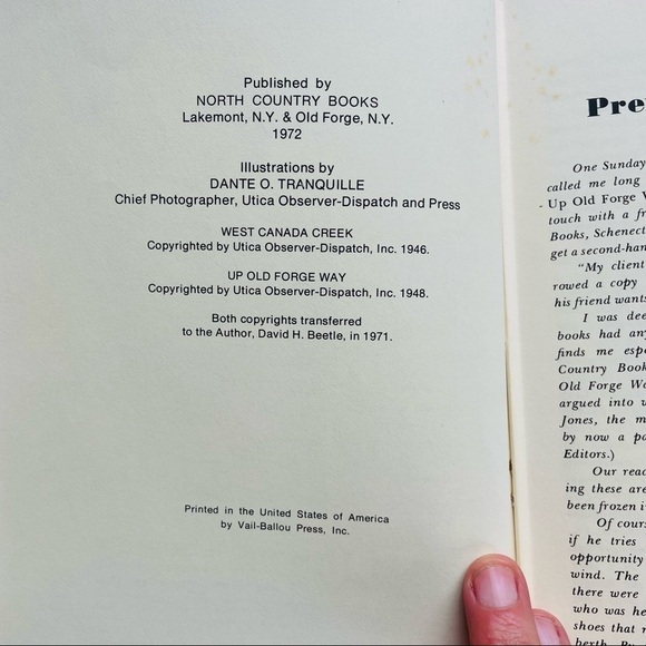 Hardcover Copy Book Up Old Forge Way West Canada Creek 1972 - Picture 9 of 14